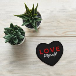 LOVE Myself Broderede patches Sort