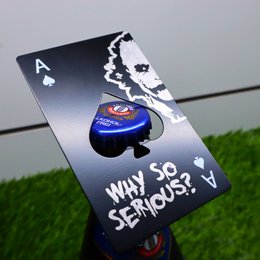 Abridor de botellas de joker de acero inoxidable negro, ¿por qué tan serio?