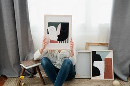 Poster Kiss me ondertekend kunst papier print