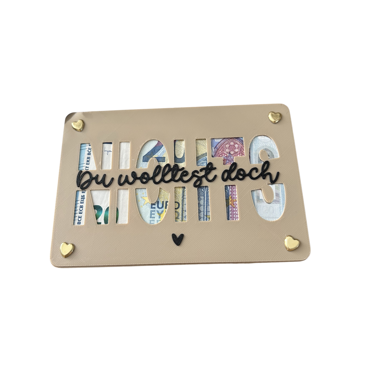 Money gift card - creative packaging for money gifts - financial injection, thank you & gift idea Thank you, you didn't want anything 2