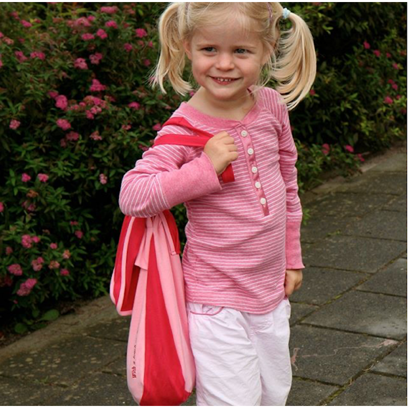 Pajama bag pink and fuchsia