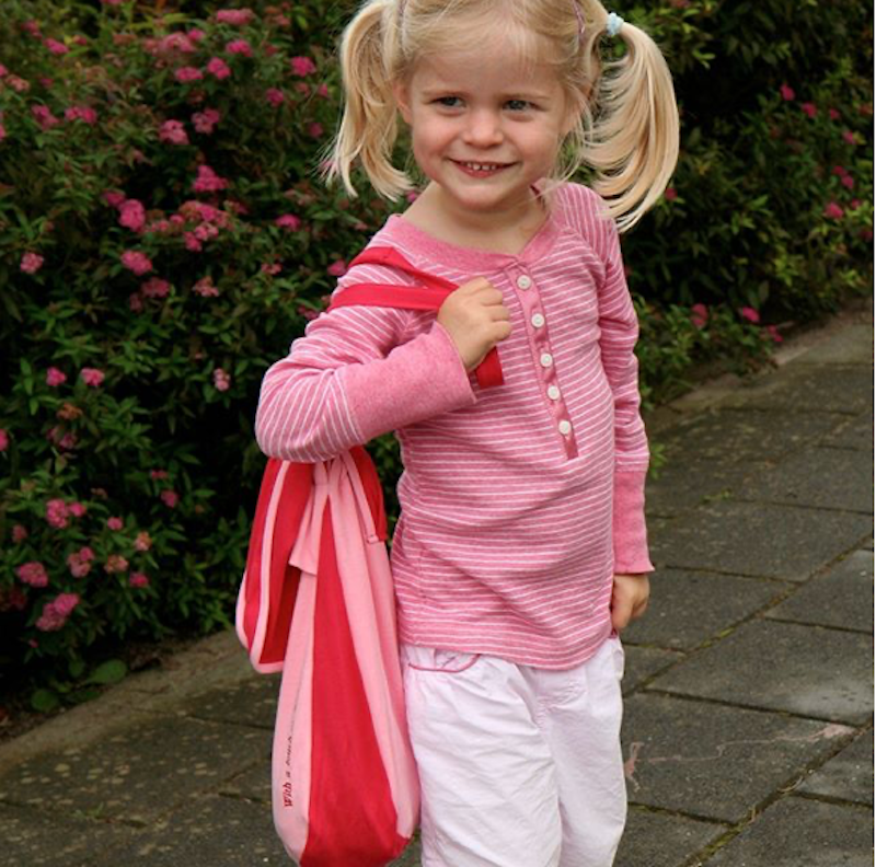 Pajama bag pink and fuchsia