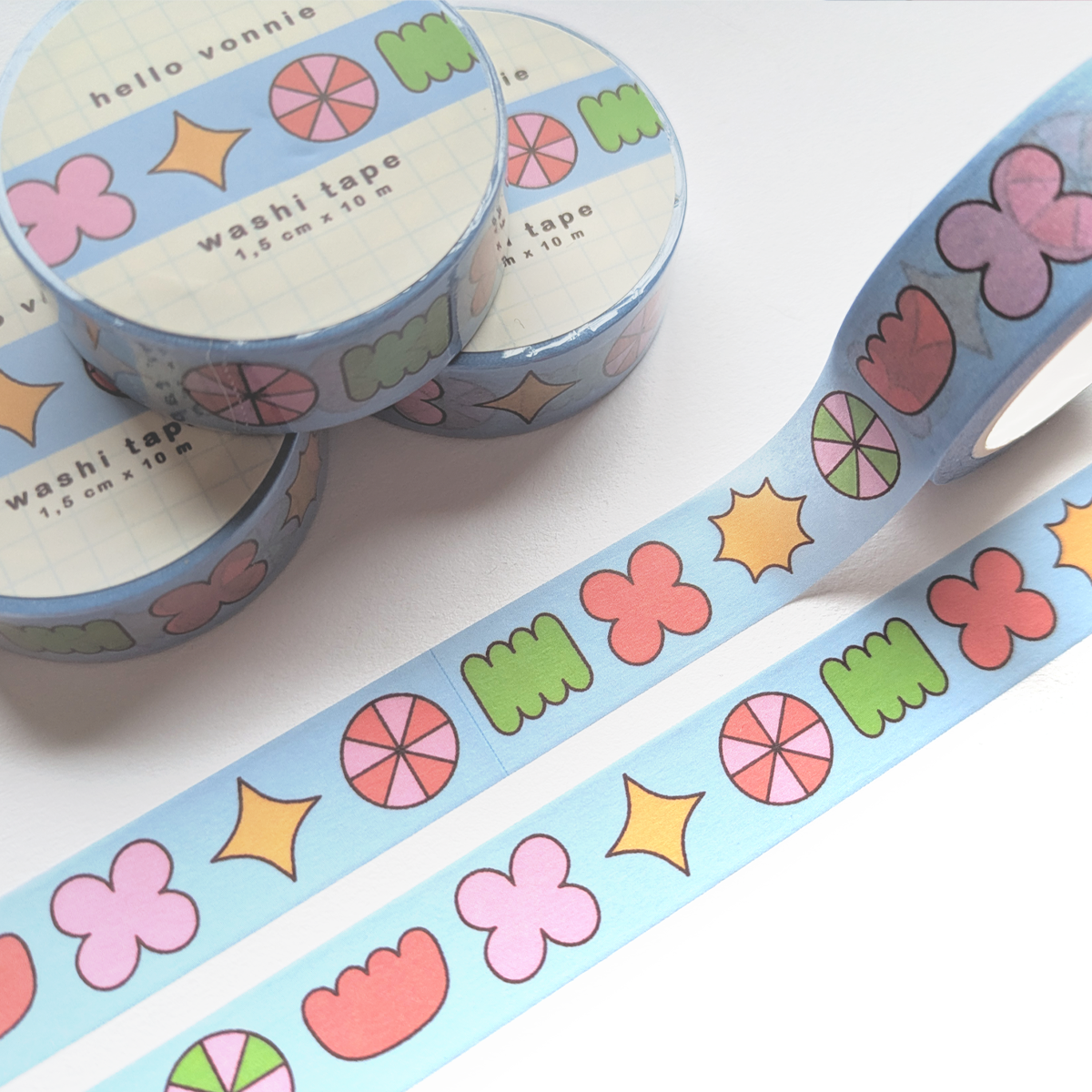 Blue Shapes Washi Tape