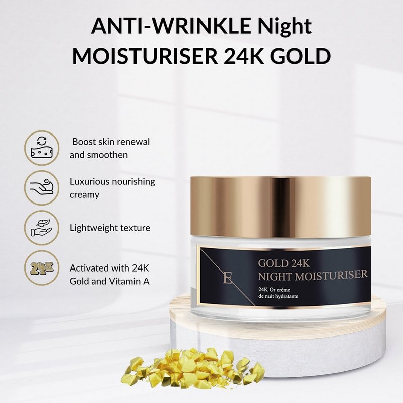 Anti-Falten-Nachtfeuchtigkeitscreme 24k Gold 50ml