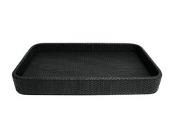Tablet rechthoekige rand rand tissue zwarte decoratieve lade