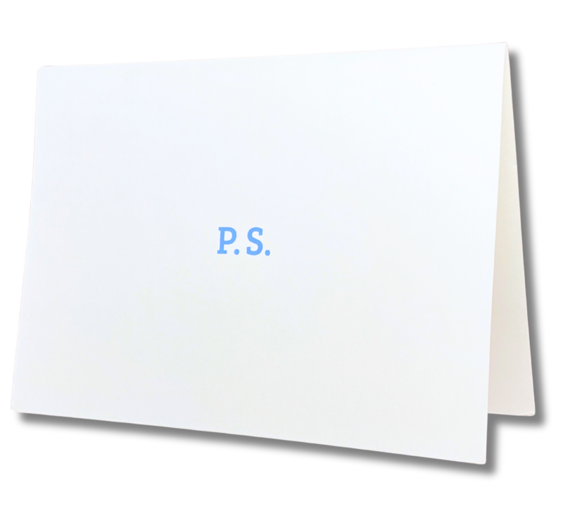 Greeting card P.S. cellophane wrapped with envelope