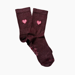 Glittersokker Big Love Plum