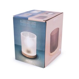 KRISTALLLAMPE MIT HOLZFUSS HF