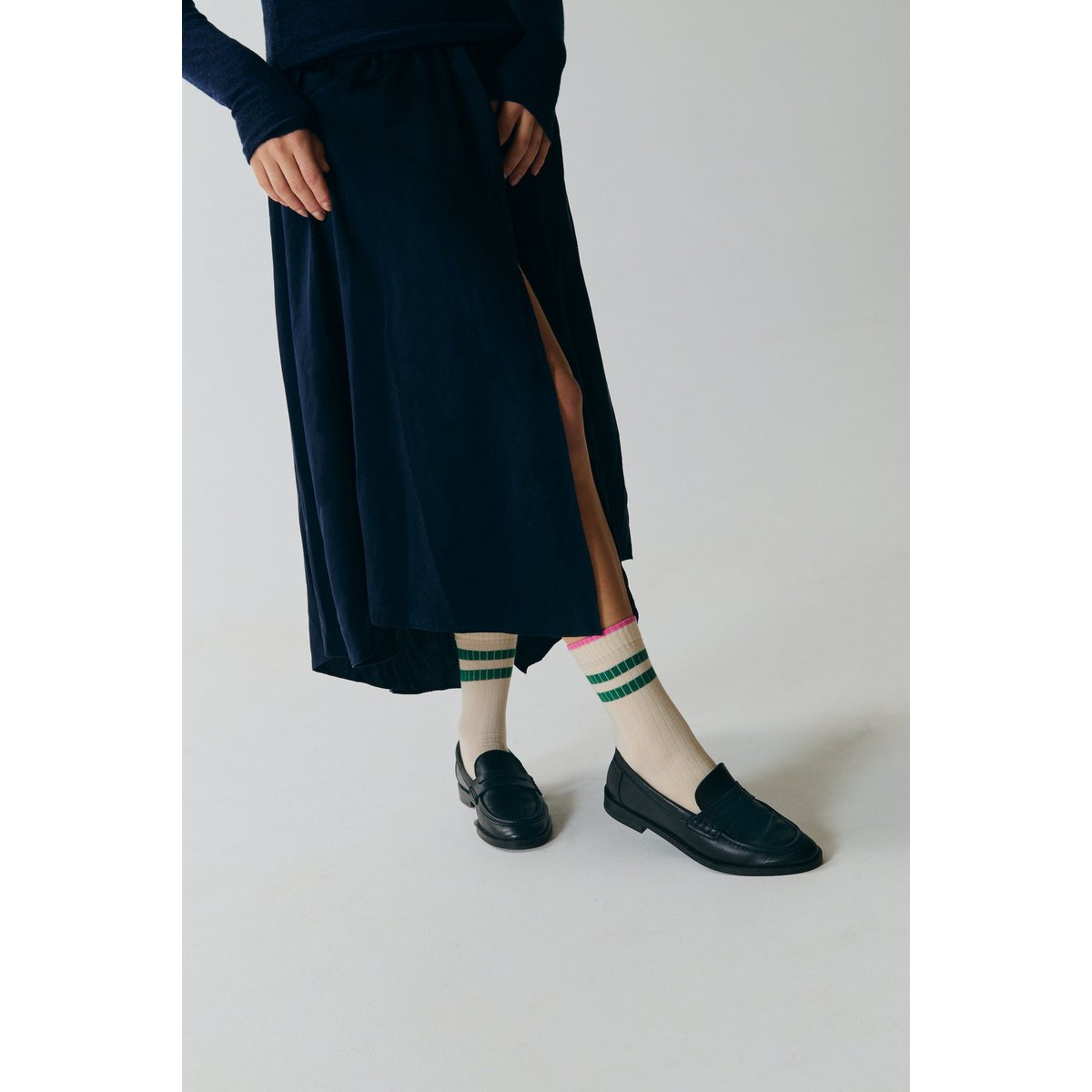 Grüne Streifensocken