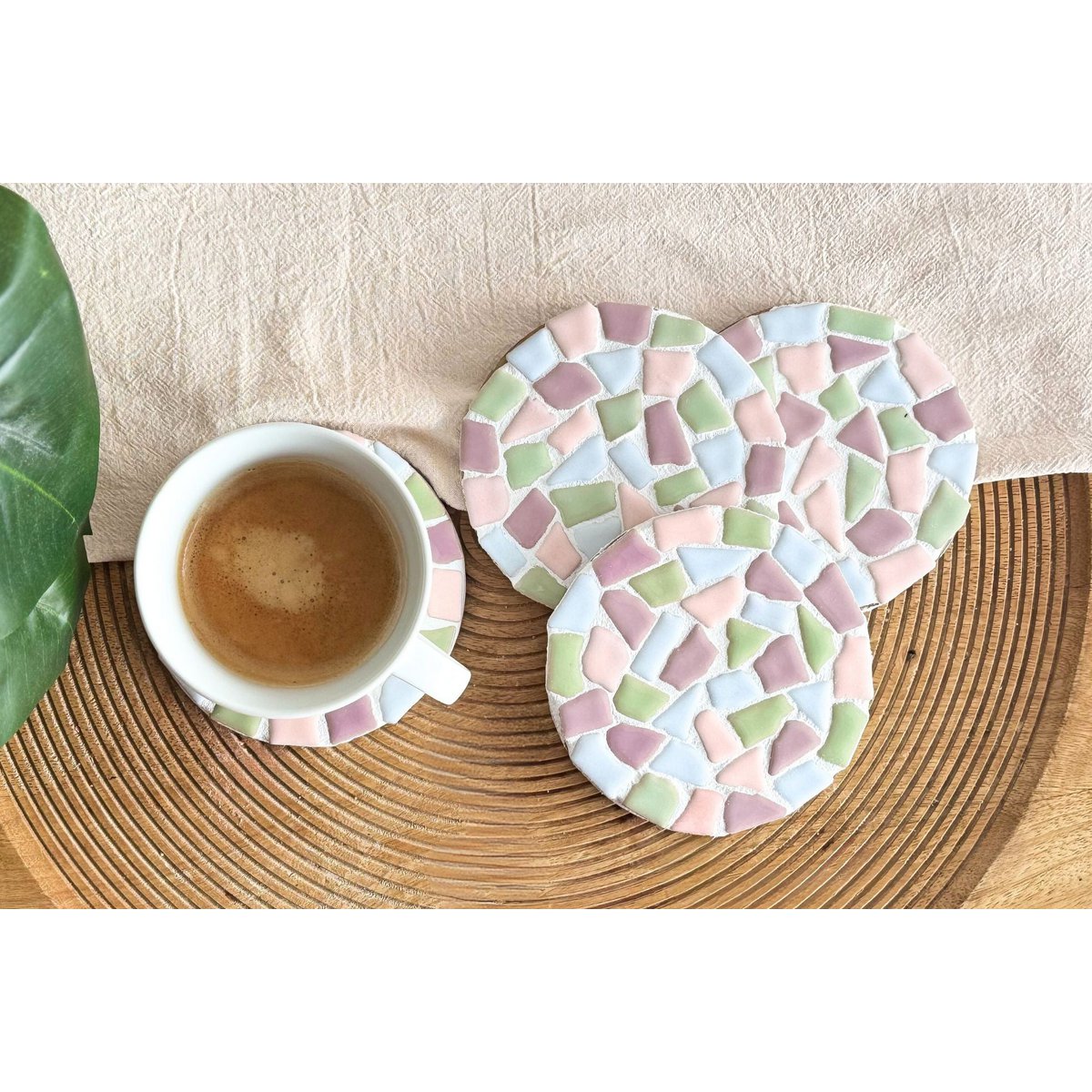 DIY-Paket Mosaik-Untersetzer (inkl. Halter)