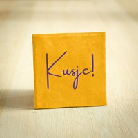 Tegeltje - Kusje! | Geel | 10x10cm