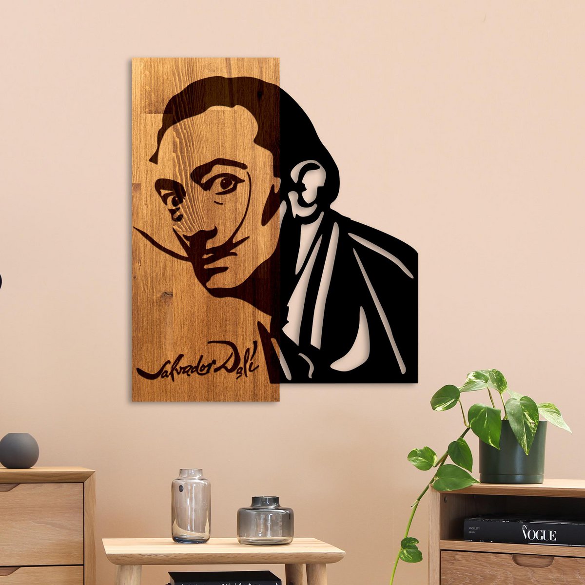 MA-469 Painting da parete in metallo in legno