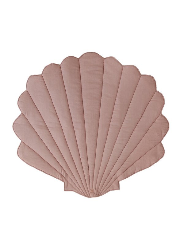 Lniana mata na muszlę „Puder Pink”