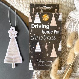 Car scent pendant - Christmas (black/beige)