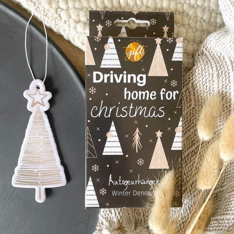 Car scent pendant - Christmas (black/beige)