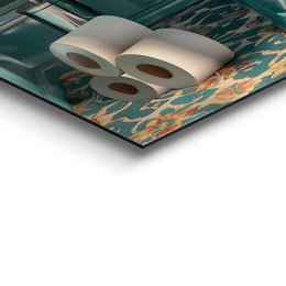 Wandbild  Affe auf der Toilette 90x60