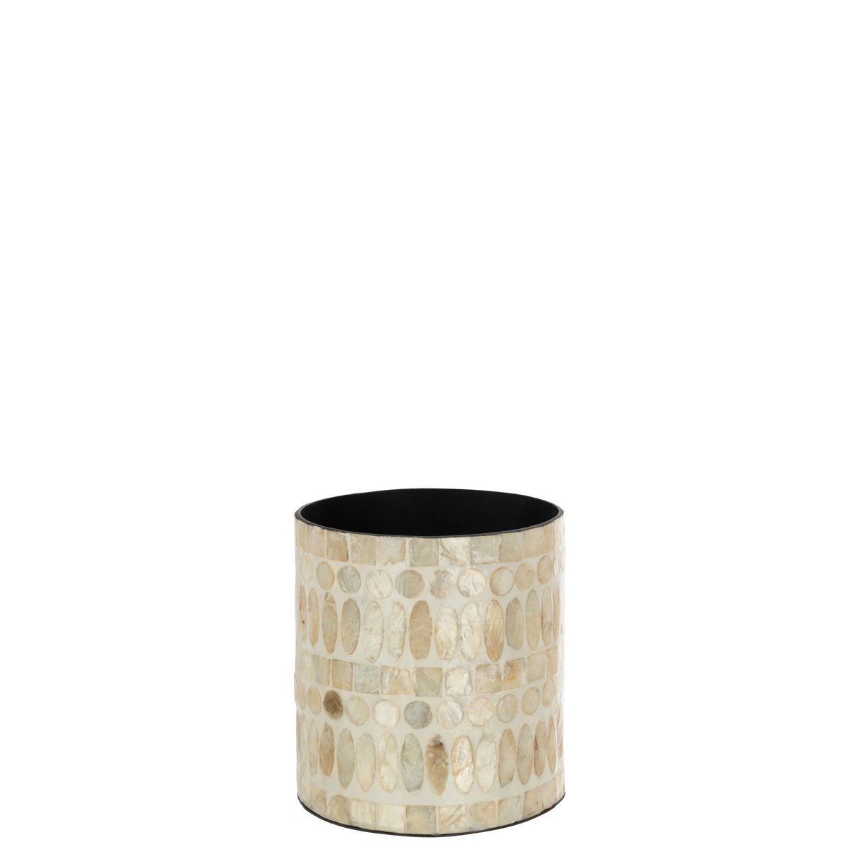 J-Line bloempot Parel - jute - beige - Ø 14 cm