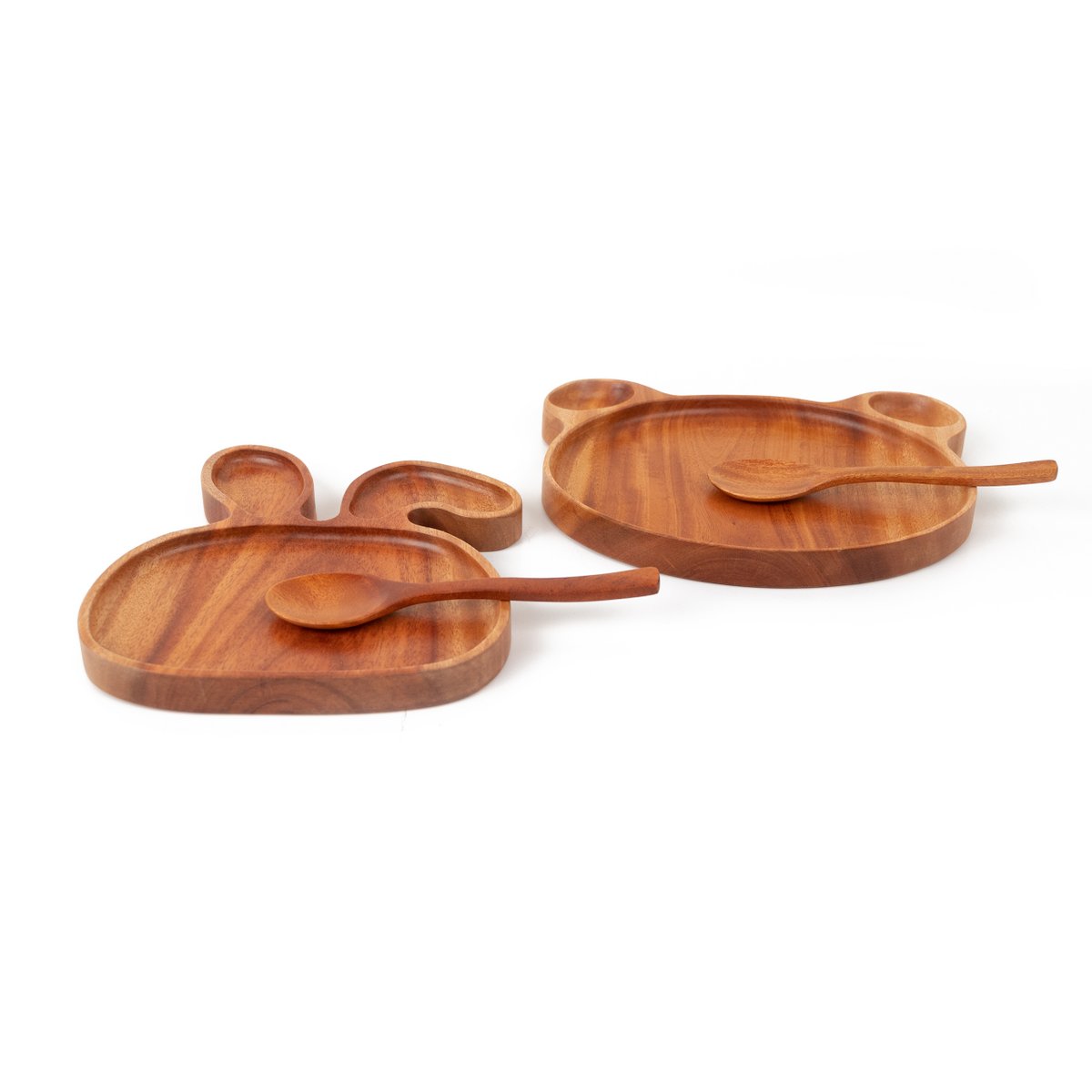 Handmade - Kids Plate - Bear - Eco-friendly - Khaya Wood