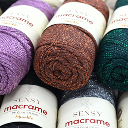 Sensy Premium 1,5 mm Sparkle - 164 iarde 90% polipropilene / 10% poliestere cordoncino macramè
