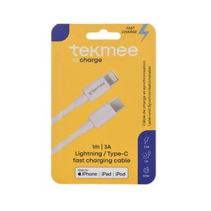 MFI 1m 3A Lightning/Type-C Fast Charging Cable for iPhone