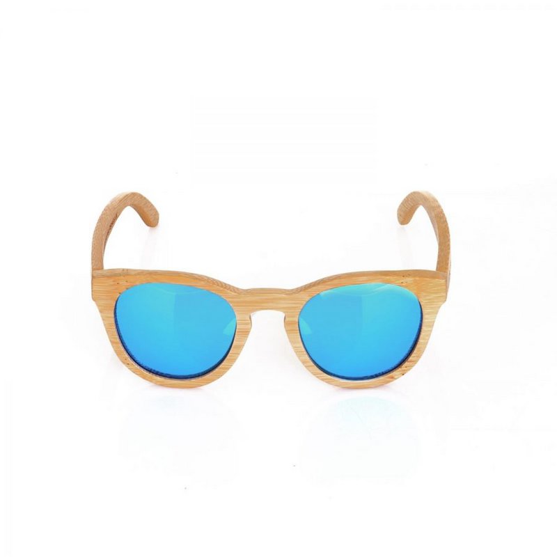 Occhiali da sole in bambù - Livegens Blue Tropic