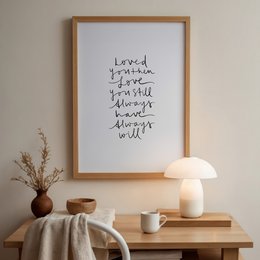 Poster: Loved you then, love you still, always have, always will