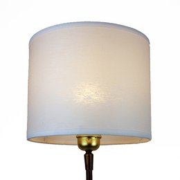Abażur z tkaniny biały półprzezroczysty klosz 20/20/16 cm