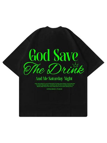 T-Shirt Nera 100% Cotone Made in Italy Save Me