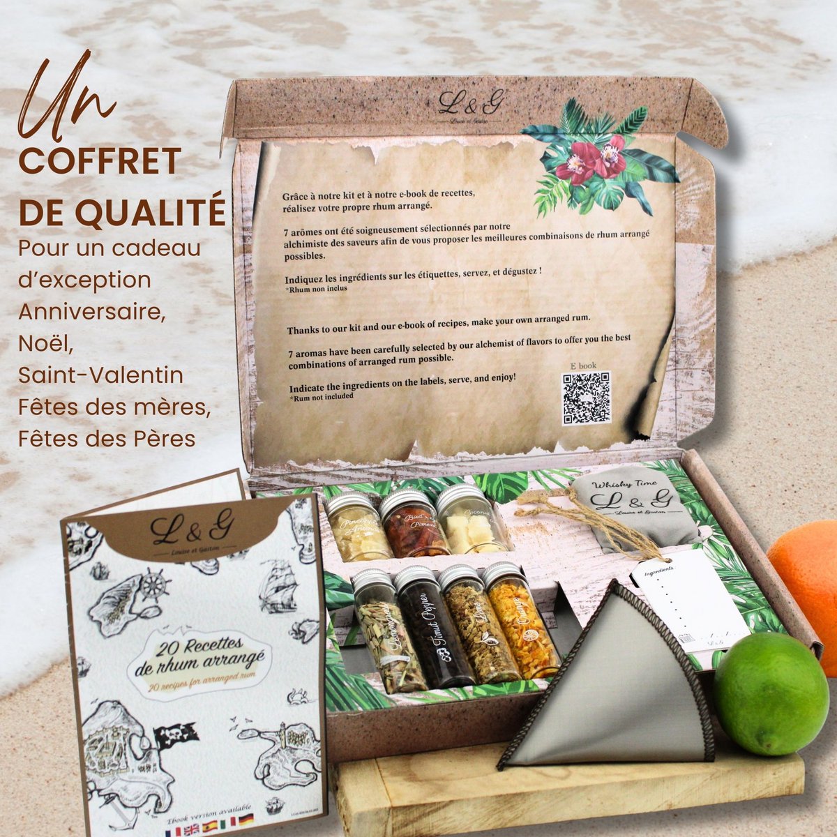 Zestaw L&G® Spice Discovery do domowego rumu - ekskluzywne pudełko DIY dla kobiet i mężczyzn | Wyjątkowy pomysł na prezent na Boże Narodzenie, urodziny, walentynki | Niezapomniane przeżycie w domu