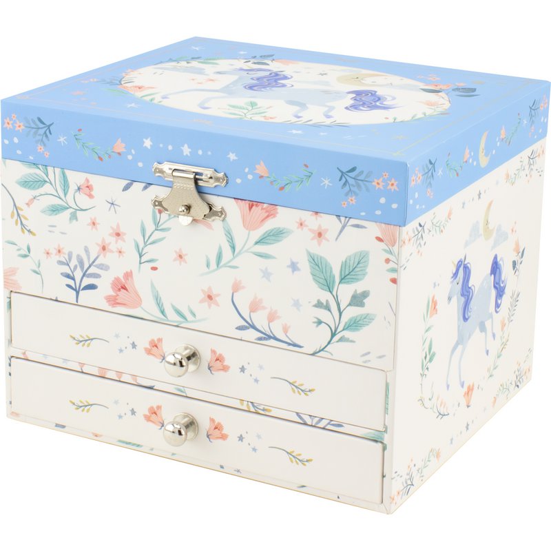 MUSICAL CHEST 2 UNICORN DRAWERS