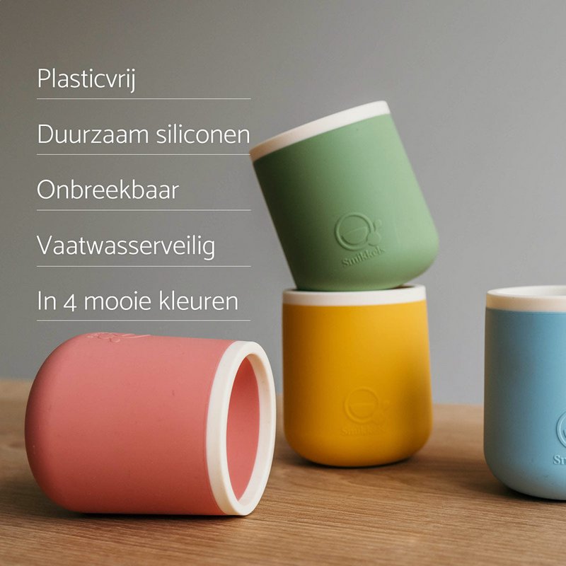 Siliconen kinderbekers (set)