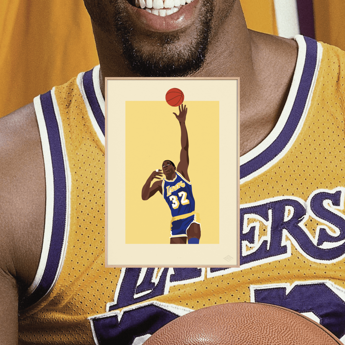 Poster "Magic Johnson" - A4 & 30x40cm - Art print