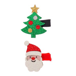Haarspeldjes - Kerstboom en Kerstman