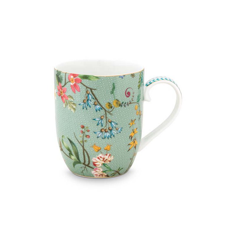 Set/2 Mugs Small Jolie Flowers Blue 145ml
