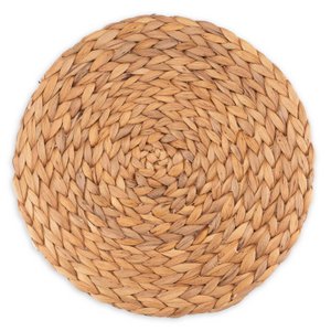 Handmade pot coaster made of water hyacinth - 25 cm diameter
