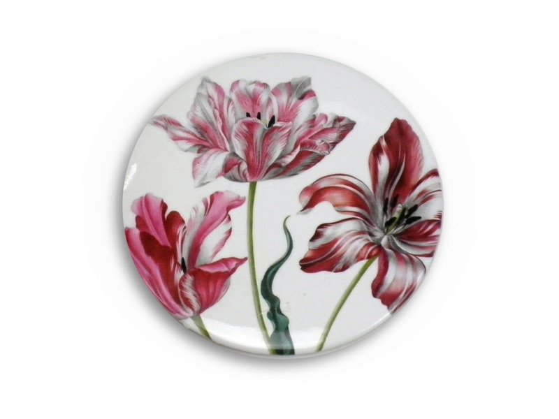 Pocket Mirror, Ø 80 mm, Three Tulips, Merian