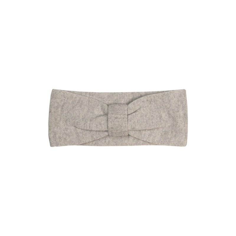 Strickstirnband für Kinder mit Band aus Merinowolle und Kaschmir