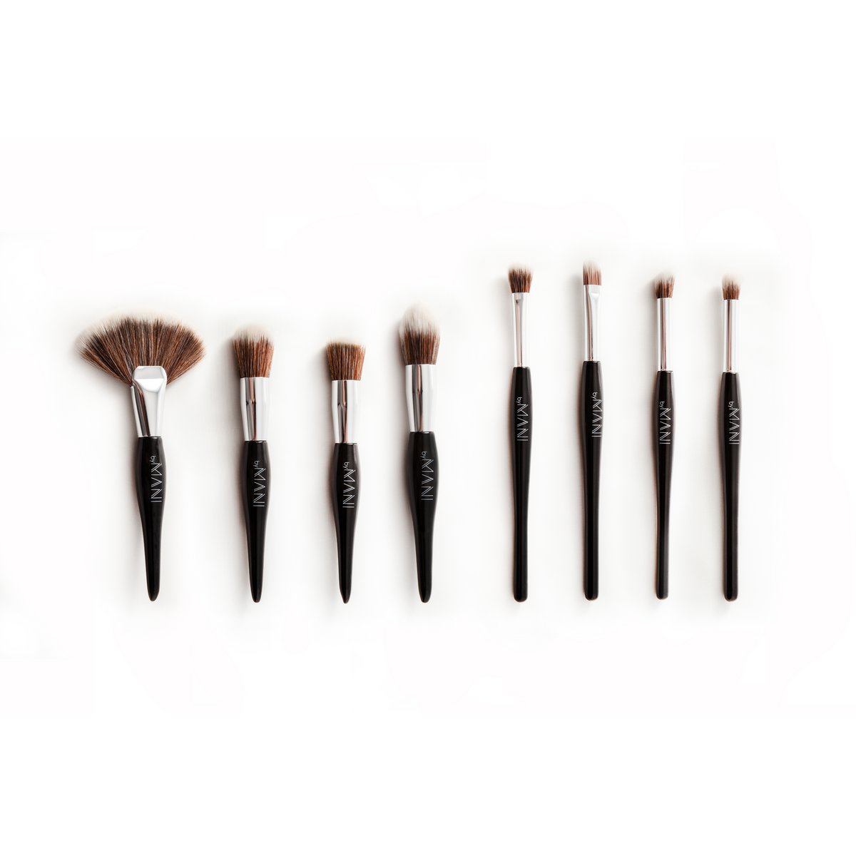 Make-Up Brush Set 8-Delig Professioneel Zwart ZONDER Clutch (1 set)