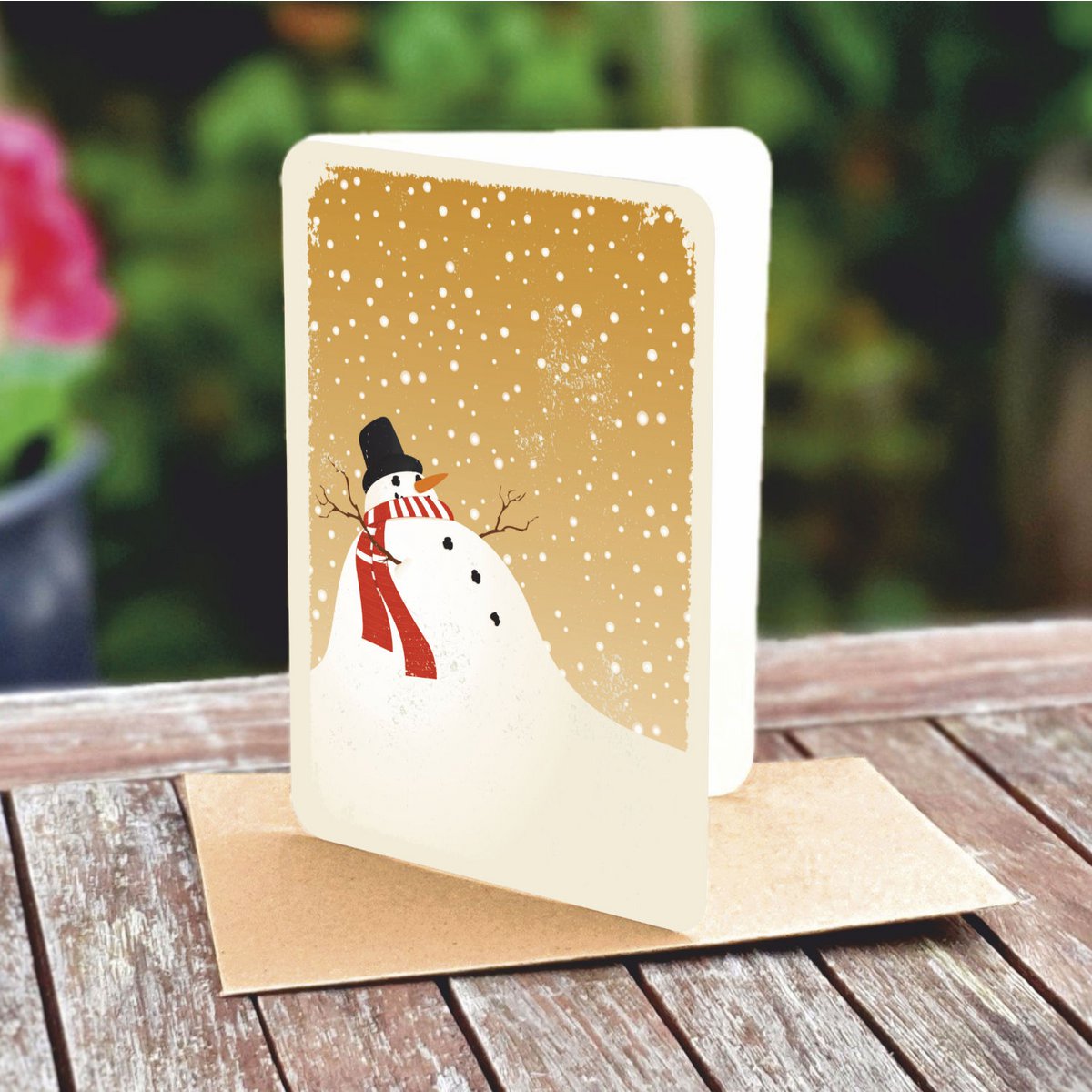 Natural paper double card 5126