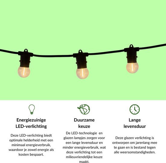 10-metrowy przewód świetlny + 2-metrowy przewód połączeniowy z 10 lampami LED
