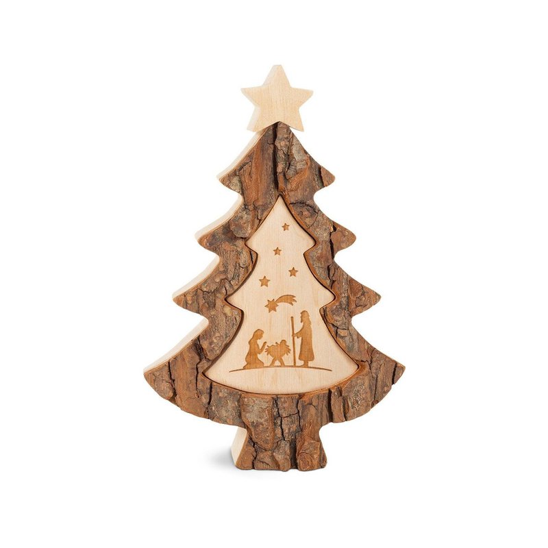 Thankgoods Christmas tree with laser motif nativity scene