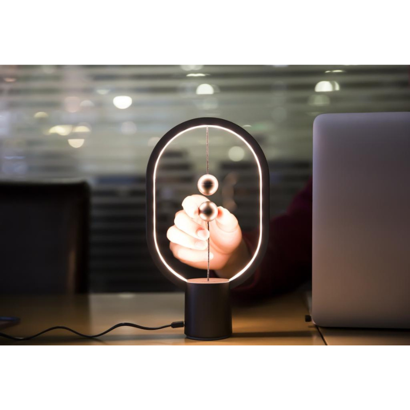 HENG Balance Lampe Ellipse Mini Lys og Mørkegrå