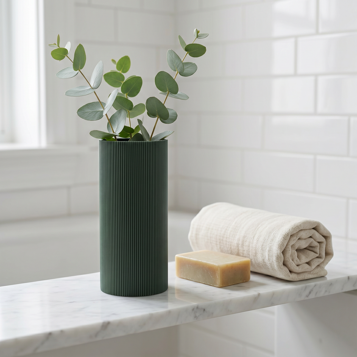 Vase geriffelt, wasserdicht – 3D-gedruckt | Lined Collection
