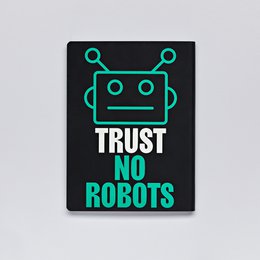 Write Against The Machines - Graphic L | Notesbog A5+ | Stiplet Journal | 3,5 mm prikker | 256 nummererede sider | 120g Premium-papir | genbrugslæder | bæredygtigt produceret i Tyskland