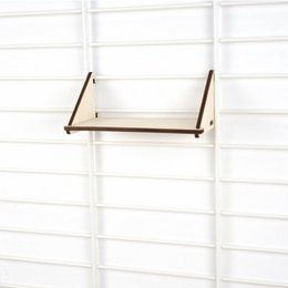 Ekologiczny wieszak ścienny FENCY - półka laserowa mini podwójna (20x9,5 cm)