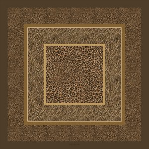 Dierenprint - Bruin-Choco - 90*90cm - 100% Zijde Twill