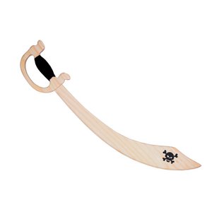 Piratensäbel mit Totenkopf , Holzspielzeug