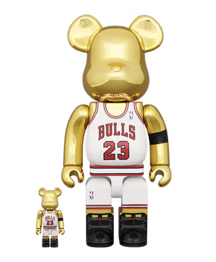 400% et 100% Bearbrick Set - Michael Jordan 1991 Champion du monde (NBA)