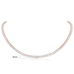 Collana girocollo Rivière dall'aspetto intramontabile con diamanti