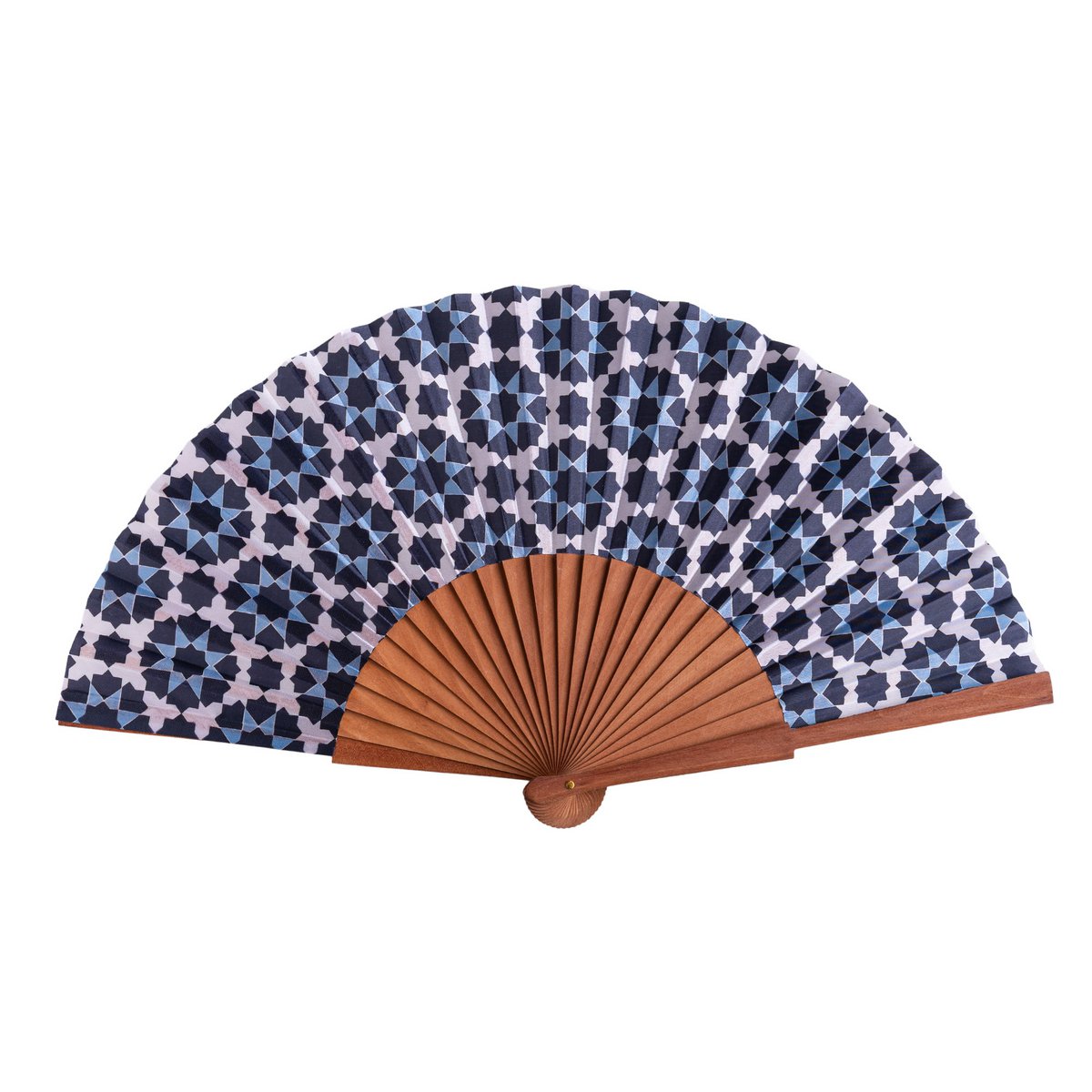 Al-Andalus Lattice Satin Hand Fan Widad 23 cm